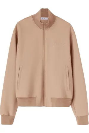 OFF-WHITE Men Sports Jackets - Quote-motif track jacket - Brown