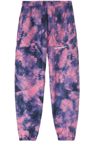 OFF-WHITE Men Ski Suits - Tie-dye logo ski trousers - Pink