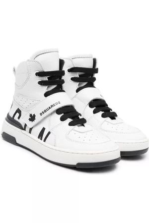 Dsquared2 Boys High Top Sneakers - Logo-print high-top sneakers - White