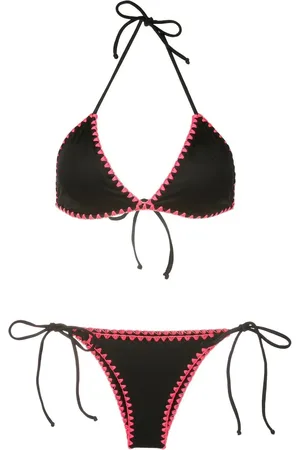 Brigitte Embroidered halterneck bikini