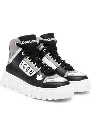 Dsquared2 Boys High Top Sneakers - Platform-sole high-top sneakers - Black
