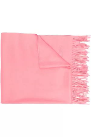 Alexander McQueen Tasselled logo-embroidered scarf - Pink