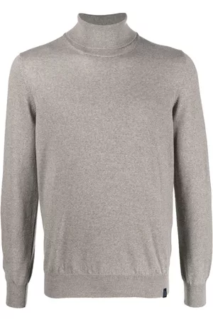 FAY Men Turtleneck Sweaters - Roll neck knitted jumper - Neutrals