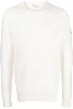 Moncler Men Long sleeved Shirts - Long-sleeve knitted top - White