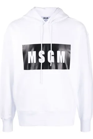 Msgm Logo-print cotton hoodie