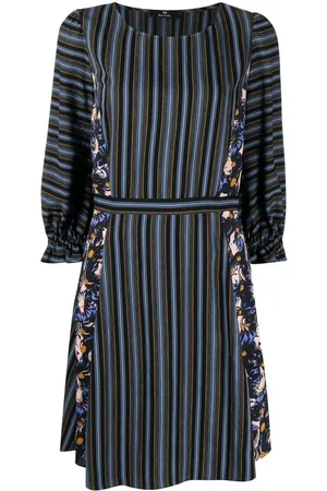 Paul Smith Floral-print stripe pattern dress