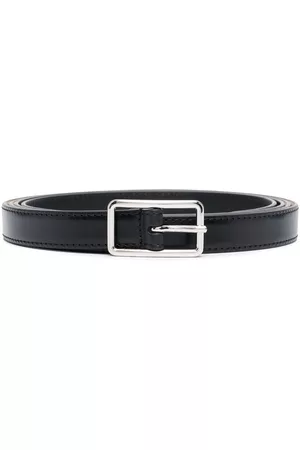 Alexander McQueen Women Belts - Leather buckle belt - Black