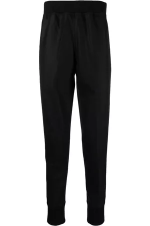 Jil Sander Men Sweatpants - Elasticated wool track pants - Black