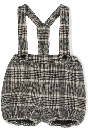 DOUUOD KIDS Dungarees - Checked culotte dungarees - Neutrals