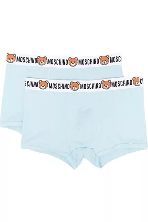 Moschino Men Boxer Shorts - Teddy logo waistband briefs - Blue