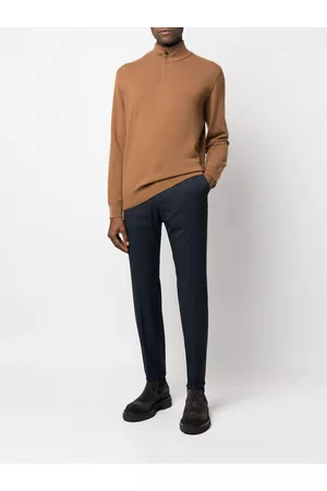 Z Zegna Men Turtleneck Sweaters - High-neck cashmere jumper - Brown