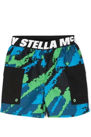 Stella McCartney Abstract-print swim shorts - Black