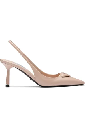 Prada Logo-plaque slingback pumps