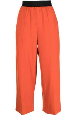 Stella McCartney Women Straight Leg Pants - Straight-leg cropped trousers - Orange