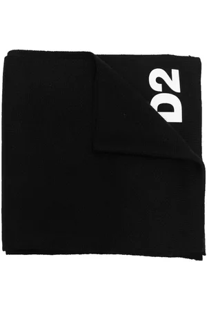 Dsquared2 Boys Scarves - Fine-knit logo-print scarf - Black