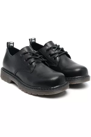 Diesel Loafers - Leather lace-up shoes - Black