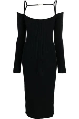 Jacquemus La Robe Sierra ribbed midi dress