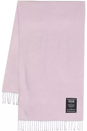 VERSACE Men Scarves - Knitted fringed scarf - Pink