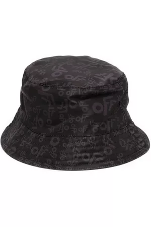 OFF-WHITE Boys Hats - Logo-print bucket hat - Black