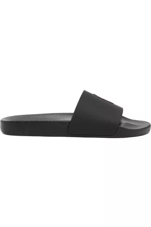 Ralph Lauren Men Sandals - Polo Pony slides - Black