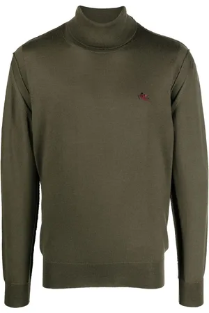 Etro Logo-embroidered roll-neck jumper