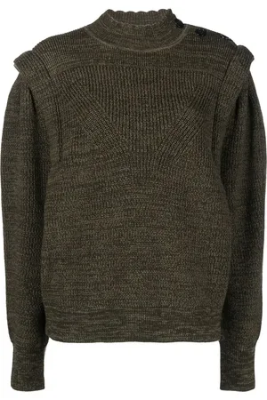 Isabel Marant Meerya padded-shoulder knit jumper