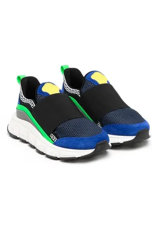 VERSACE Colour-block slip-on sneakers