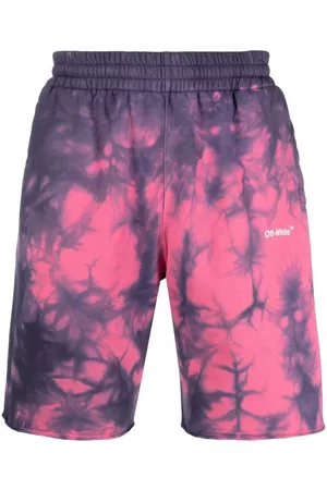 OFF-WHITE Tie-dye track shorts - Pink