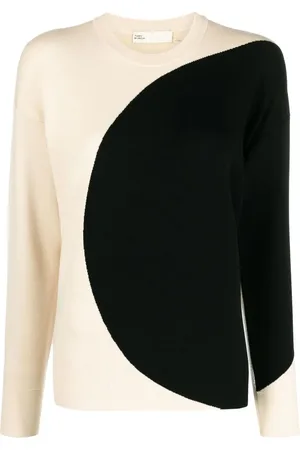 Tory Burch Two-tone crew-neck jumper