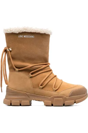 Moschino Leather lace-up boots