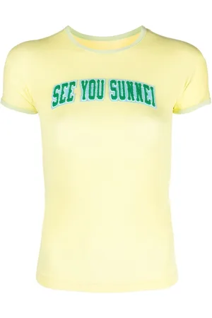 SUNNEI Appliqué fleece slogan T-Shirt