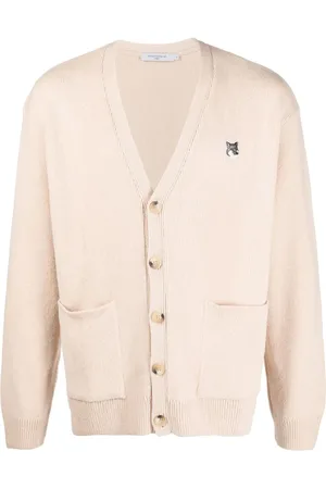 Maison Kitsuné Fox Head patch wool cardigan