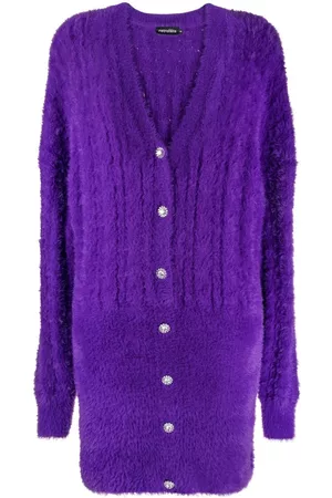 Retrofete Women Casual Dresses - Talla fuzzy sweater dress - Purple
