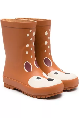 Stella McCartney Boots - Deer-print rubber boots - Brown