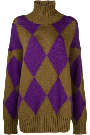 La DoubleJ Argyle intarsia knit jumper