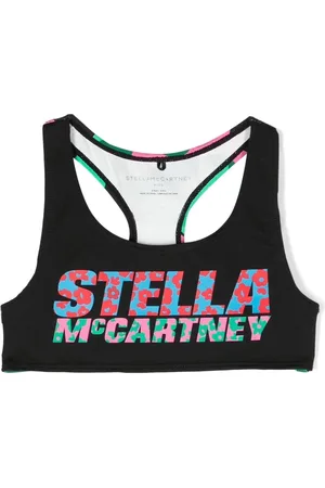 Stella McCartney Floral logo-print crop top