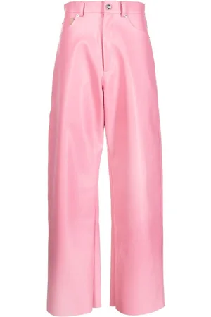 Natasha Zinko Faux-leather heart-pocket trousers