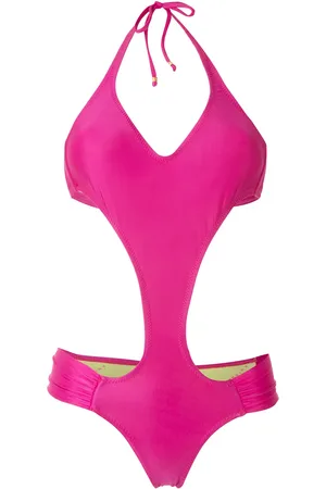 AMIR SLAMA Draped cut-out one-piece