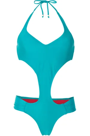 AMIR SLAMA Draped cut-out one-piece