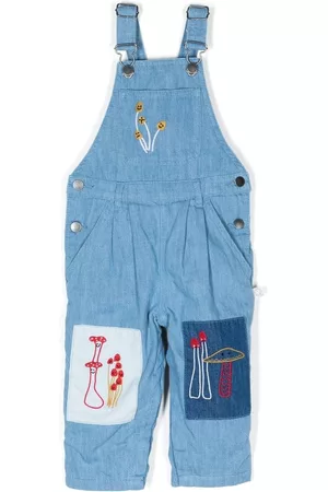 Stella McCartney Dungarees - Embroidered-motif dungarees - Blue