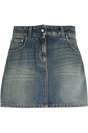 Palm Angels Star-motif denim mini skirt