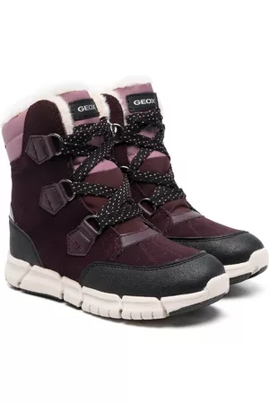 Geox Ankle Boots - Logo lace-up boots - Purple