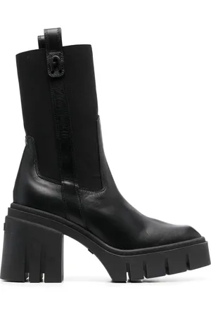 Furla Ridged 95mm block-heel boots