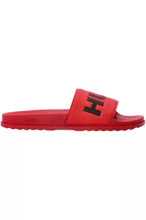 HUGO BOSS Sandals - Match logo-strap slides - Red