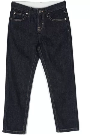 Stella McCartney Boys Straight Jeans - Straight-leg sustainable-cotton jeans - Blue
