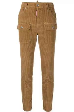 Dsquared2 Women Skinny Pants - Corduroy slim-fit trousers - Brown