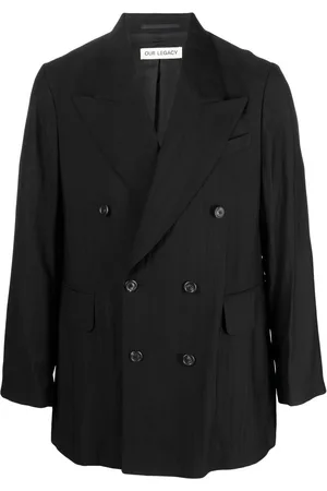 OUR LEGACY Crease-effect double-breasted blazer