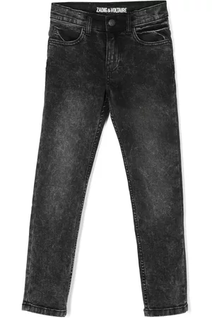 Zadig & Voltaire Logo-print stonewash skinny jeans - Black