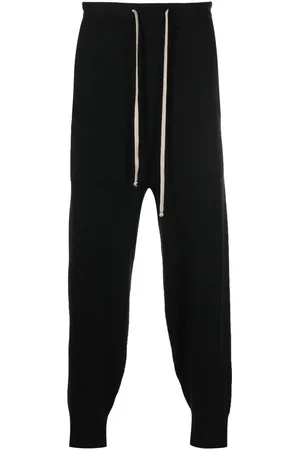 Rick Owens Drawstring-waist cashmere track pants