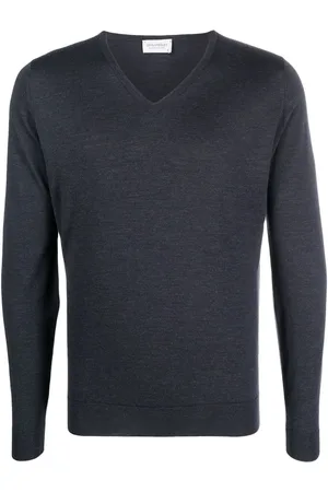 JOHN SMEDLEY V-neck long-sleeved jumper